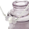 Purely Purple Sea Glass Necklace With Pearl on All Solid Sterling Silver 