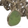 Mixed Green Seaham Sea Green Sea Glass Pendant in gold bezel
