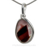Aubergine on The Beach - Mixed Seaham Sea Glass Sterling Silver Wire Bezel© Pendant Necklace