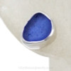 Tiny Cobalt Blue Sea Glass On Sterling Silver Studs Post Earrings