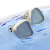 Petite Cornflower or Light Blue Sea Glass Stud Earrings On Sterling Silver Posts