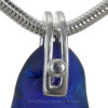 THICK Cobalt Blue Sea Glass Necklace On S/S Triangular Bail - SUPER THICK Sterling Chain INCLUDED