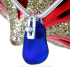 THICK Cobalt Blue Sea Glass Necklace On S/S Triangular Bail - SUPER THICK Sterling Chain INCLUDED