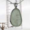 VERY LARGE Seafoam Green Sea Glass In Sterling Deluxe Wire Bezel© Necklace Pendant