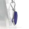 Smaller Cobalt Blue Sea Glass In a Solid Sterling Silver Wire Bezel© Pendant