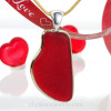 HUGE  and P-E-R-F-E-C-T Ruby Red Sea Glass Pendant In Tiffany Mixed Deluxe Wire Bezel© 