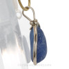 Thick End Of Day Blue English Sea Glass In 14K Goldfilled Original Wire Bezel© Pendant