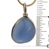 Thick End Of Day Blue English Sea Glass In 14K Goldfilled Original Wire Bezel© Pendant