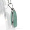 Aqua Green Sea Glass Pendant In Solid Sterling Silver Original Wire Bezel©