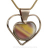 Heart of Gold -  SUPER Ultra Mixed Seaham Sea Glass Heart In Deluxe Rose Gold Bezel© Necklace Pendant