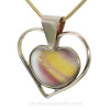 Heart of Gold -  SUPER Ultra Mixed Seaham Sea Glass Heart In Deluxe Rose Gold Bezel© Necklace Pendant