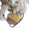 Heart of Gold -  SUPER Ultra Mixed Seaham Sea Glass Heart In Deluxe Rose Gold Bezel© Necklace Pendant