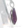 Super Rare Purple Bonfire Sea Glass Pendant In Sterling Deluxe Wire Bezel© Setting 