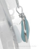 Carolina Blue Natural Sea Glass In Original Sterling Silver Wire Bezel© Pendant