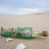 This color of sea glass is from older bottles and much more rare than regular green.