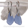 Simple and Elegant Larger Genuine Cobalt Blue  Beach Found Sea Glass Earrings on Sterling Leverback Earrings.