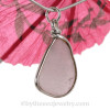 Pale Lavender Sun Glass In Original Wire Bezel© Pendant