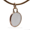 Tiny White Bezel Set Sea Glass 14K Goldfilled Cinch Bezel Pendant