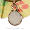 White Bezel Set Sea Glass 14K Goldfilled Cinch Bezel Pendant 