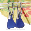 Triangles of Genuine Blue Sea Glass Earrings on Solid Sterling Leverbacks