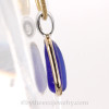 Smaller Blue Sea Glass Bottle Bottom In Tiffany Deluxe Wire Bezel© Necklace Pendant