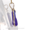 Very Old Cobalt Blue Sea Glass Bottle Top In 14K Goldfilled Original Wire Bezel© Pendant