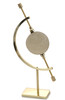White Mixed Sphere of Specimen End Of Day Sea Glass On Brass Stand