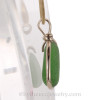 Smaller Vivid Green Sea Glass In Gold Original Wire Bezel© Pendant