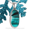 Long Seaham Teal Green Sea Glass Pendant In Deluxe Wire Bezel Setting© In Sterling Silver