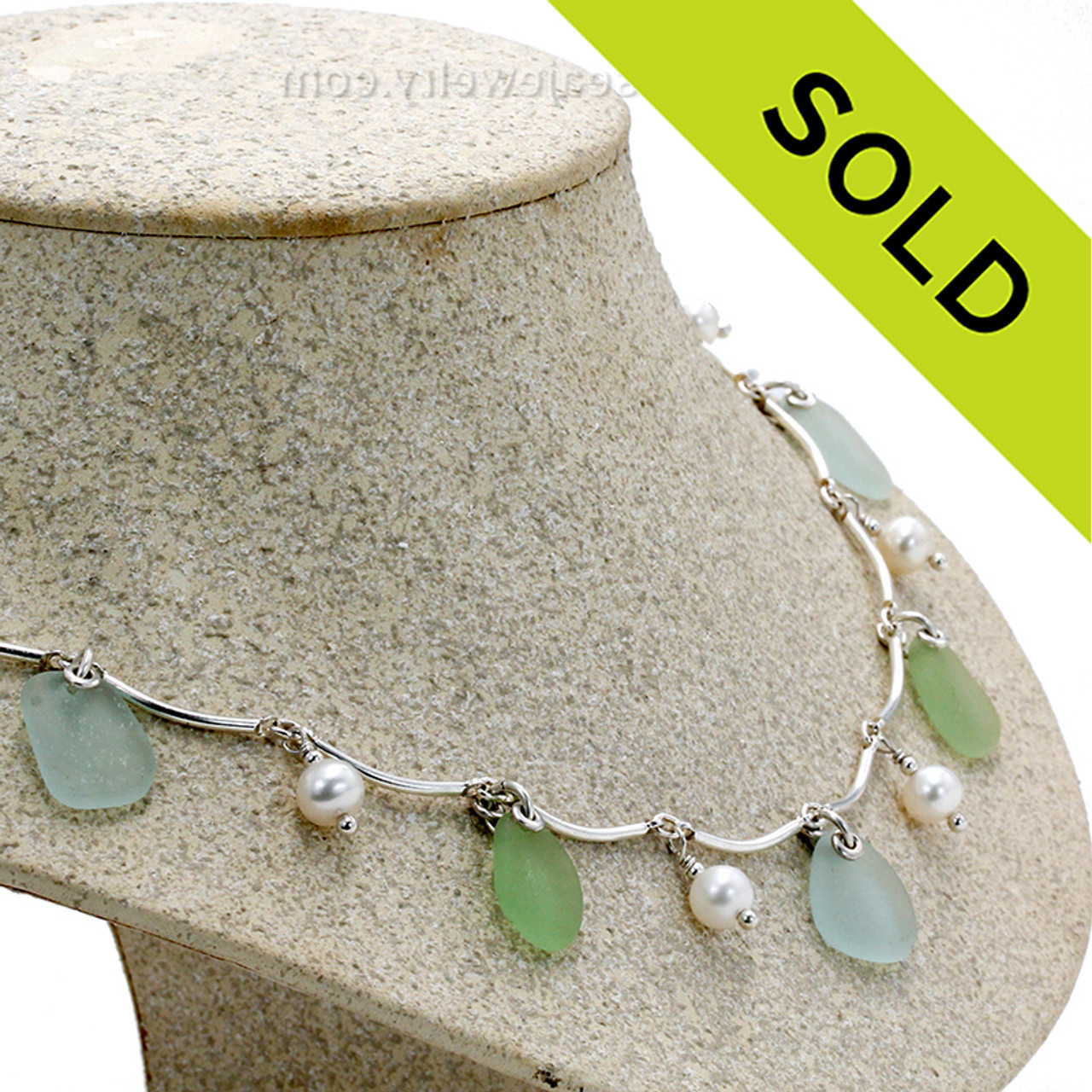 Dainty seed bead white freshwater pearl beaded choker necklace, delica –  Emily Koscik Jewellery