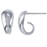Solid Sterling Curved Post Earring