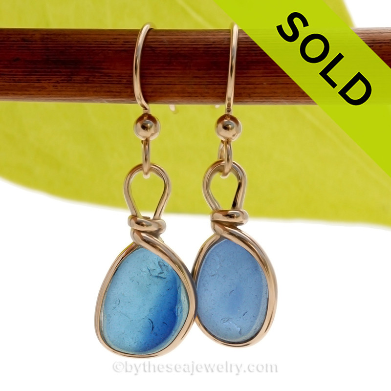 Orange You Happy Super Ultra Rare Flashed Orange Sea Glass In 14K F/G Original Wire Bezel