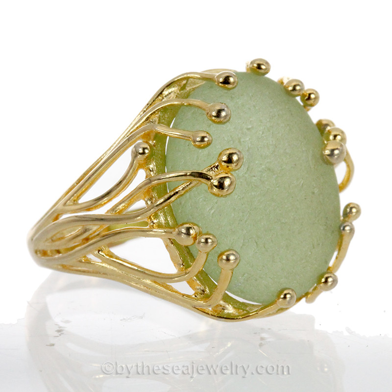 Sea Glass Rings In Silver