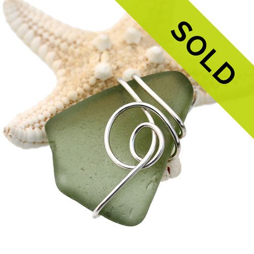 Sorry this olive green sea glass necklace pendant has already sold!