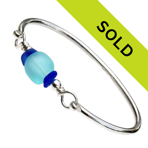 Sorry this sea glass bangle bracelet has sold!