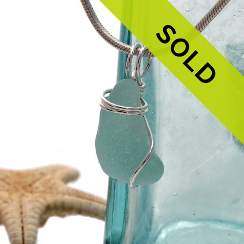 Sorry this aqua sea glass pendant has sold!