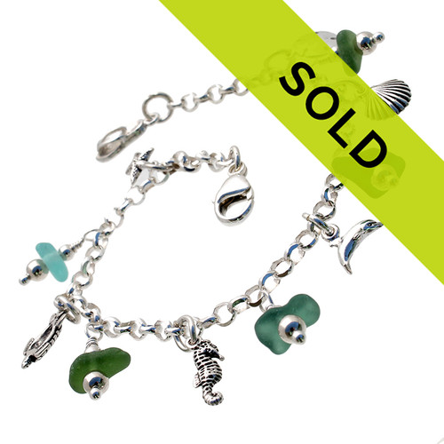 Sorry this sea glass bracelet has been sold!