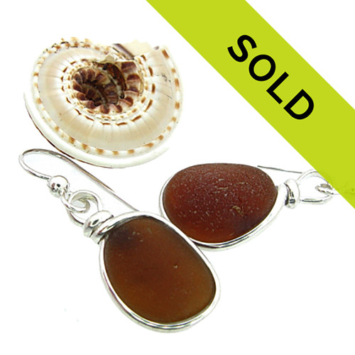 This pair of sea glass earrings has been sold!