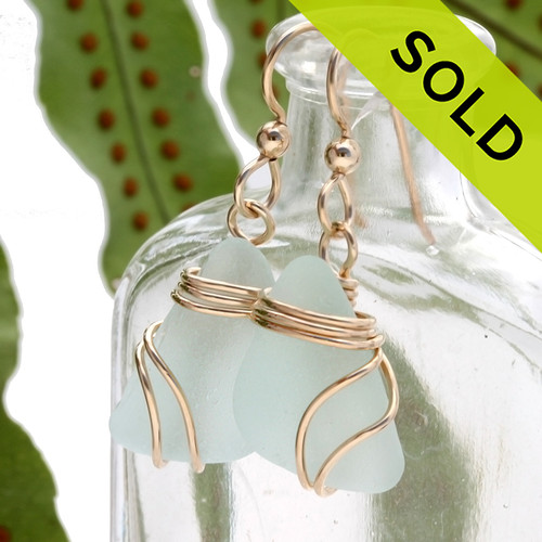 SOLD - Sorry these Sea Glass Earrings are NO LONGER AVAILABLE!