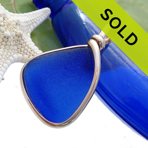 Sorry this blue sea glass pendant has been sold!