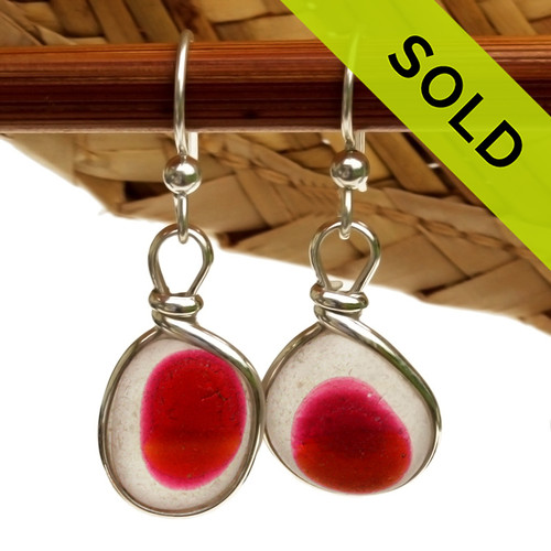 SOLD - Sorry these Ultra Rare Sea Glass Earrings are NO LONGER AVAILABLE!