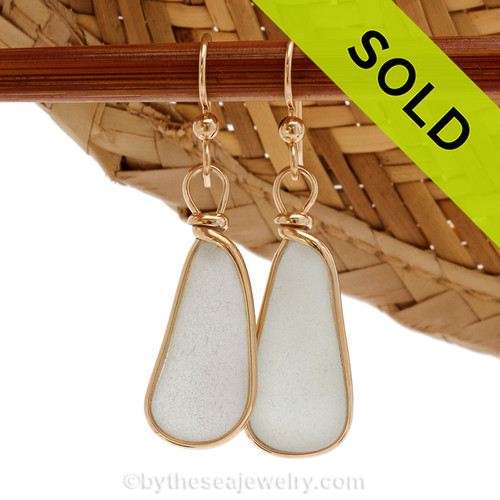 Larger and longer natural UNALTERED white sea glass set in our Original Wire Bezel© setting.
SOLD - Sorry these Sea Glass Earrings are NO LONGER AVAILABLE!