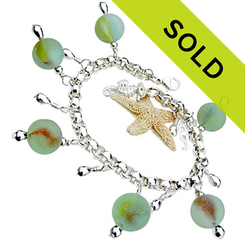 Sorry this rare sea glass bracelet has sold!