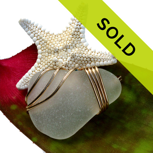 This sea glass necklace pendant has sold!