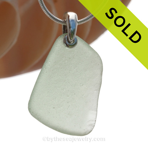 Large seafoam green Sea Glass Necklace with Beach found sea glass and solid sterling details and Solid Sterling Silver Snake chain.
SOLD - Sorry this Sea Glass Necklace is NO LONGER AVAILABLE!