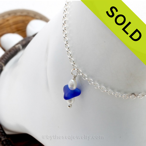 SOLD - Sorry this Sea Glass Ankle Bracelet  is NO LONGER AVAILABLE!