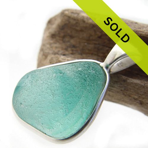 Mixed Aqua Sea Glass In Our Original Deluxe Wire Bezel©