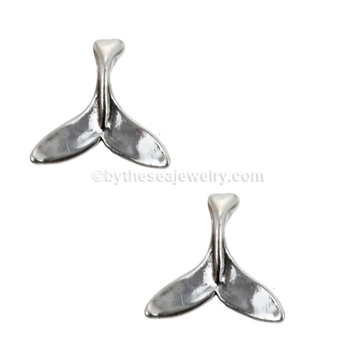 Matching SIlver Dolphin Tail Earrings