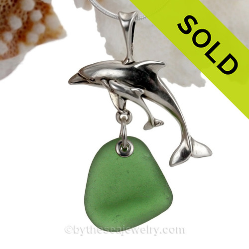 Mother and baby Dolphin Sterling Silver Necklace
