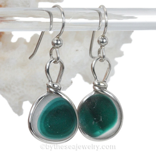 SUPER RARE match in English Multi Sea Glass Earrings